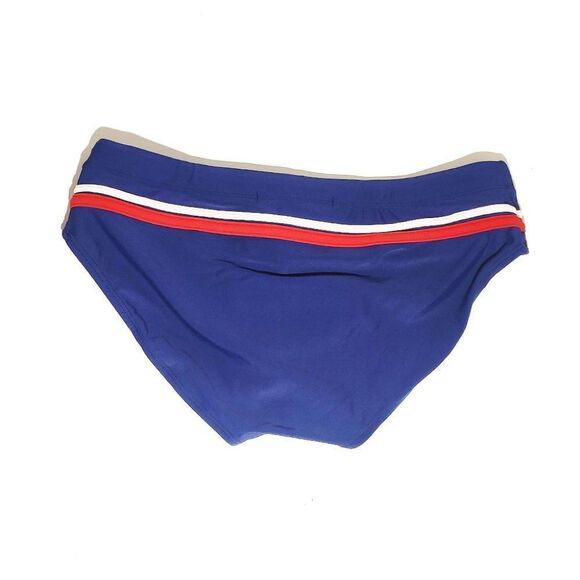 Men's speedo white and red stripes swim briefs swimwear Size M - Picture 5 of 9